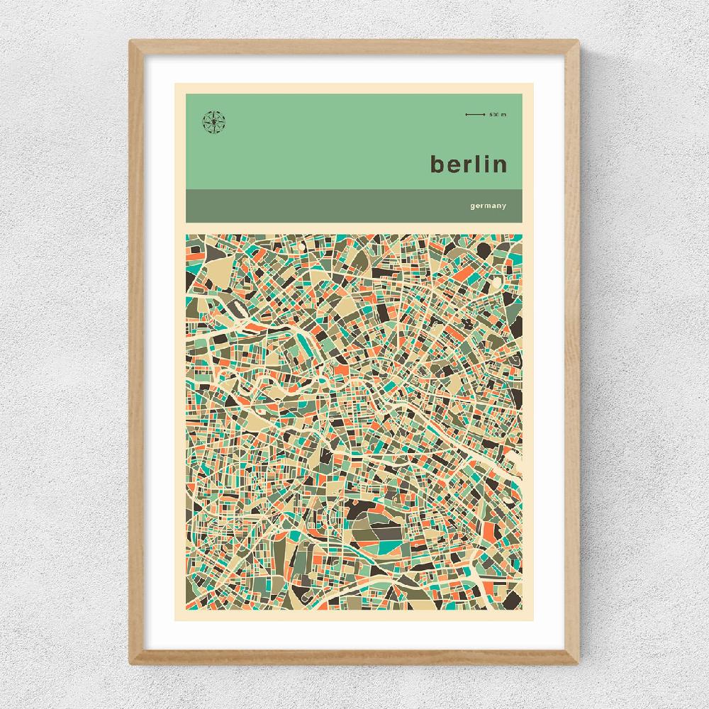 East End Prints Berlin Streetguide II By Jazzberry Blue
