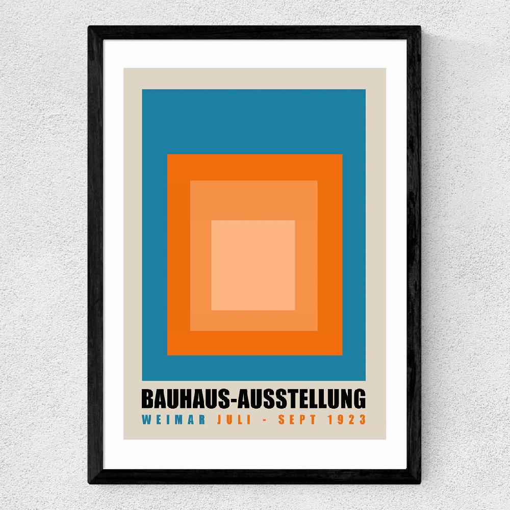 East End Prints Blue And Orange Bauhaus Ausstellung