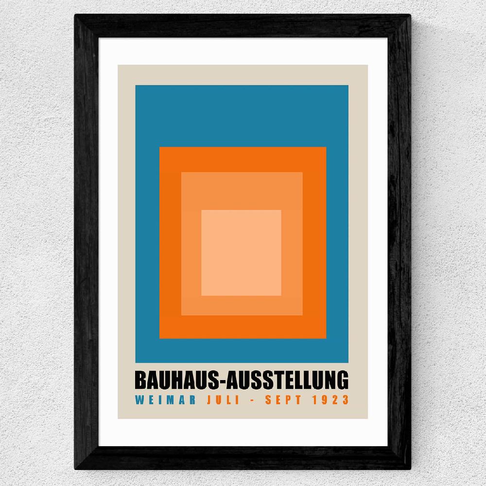 East End Prints Blue And Orange Bauhaus Ausstellung