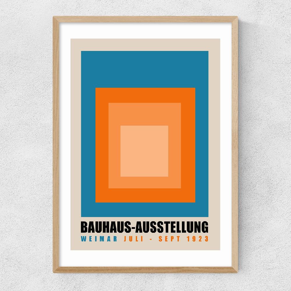 East End Prints Blue And Orange Bauhaus Ausstellung