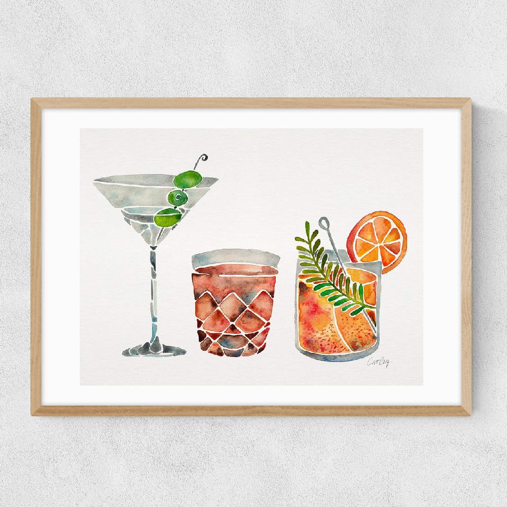 East End Prints Classic Cocktails By Cat Coquillette