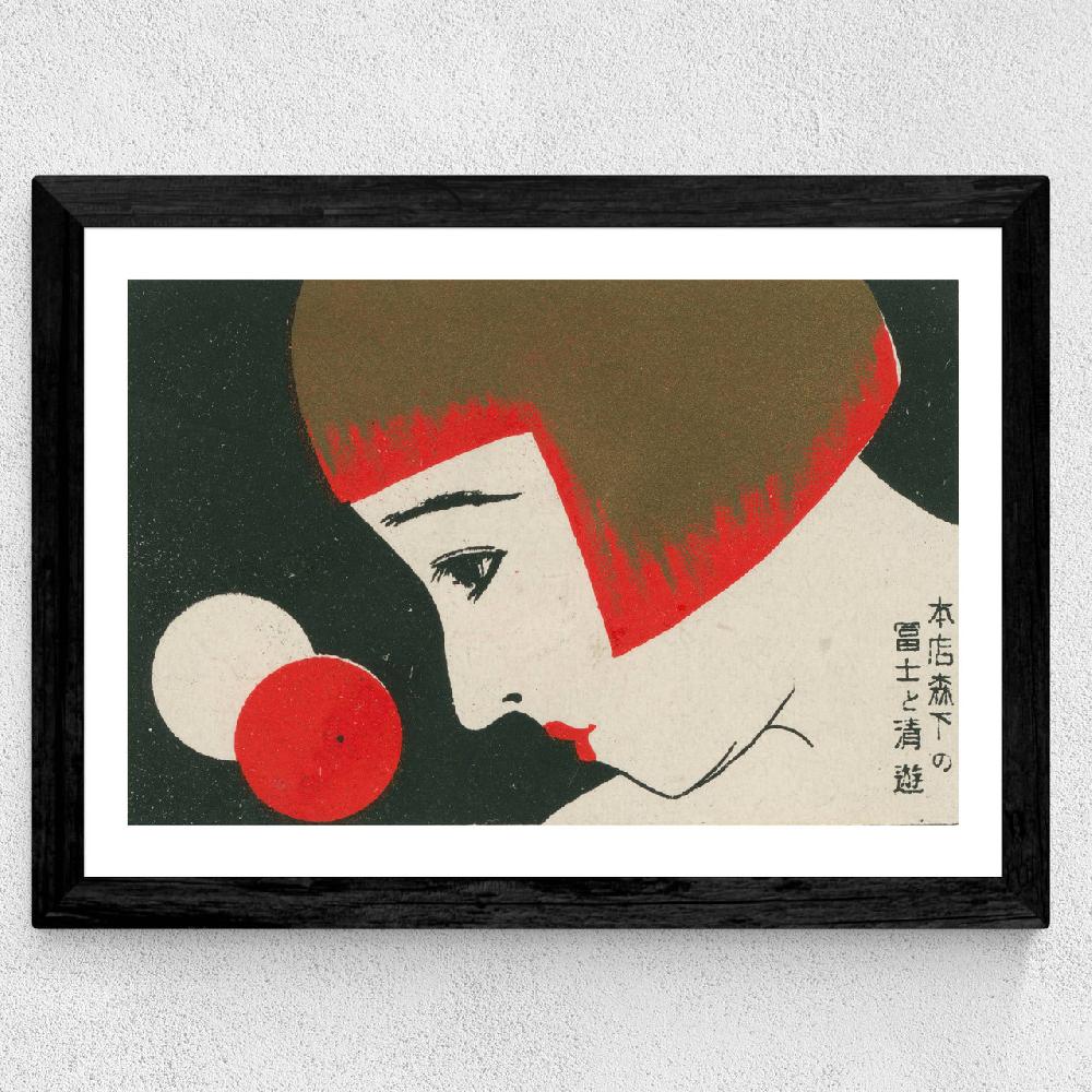 East End Prints 1920s Face Matchbox Label