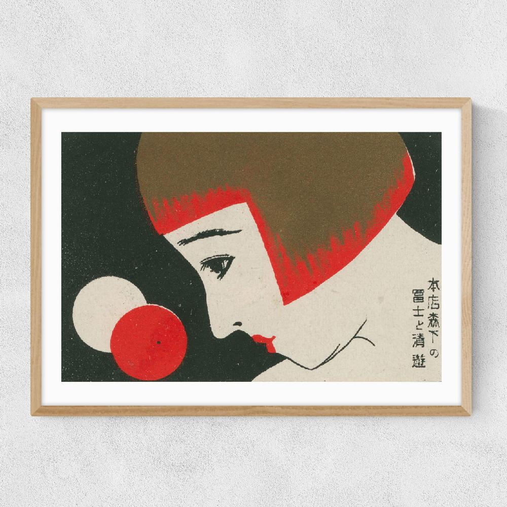 East End Prints 1920s Face Matchbox Label