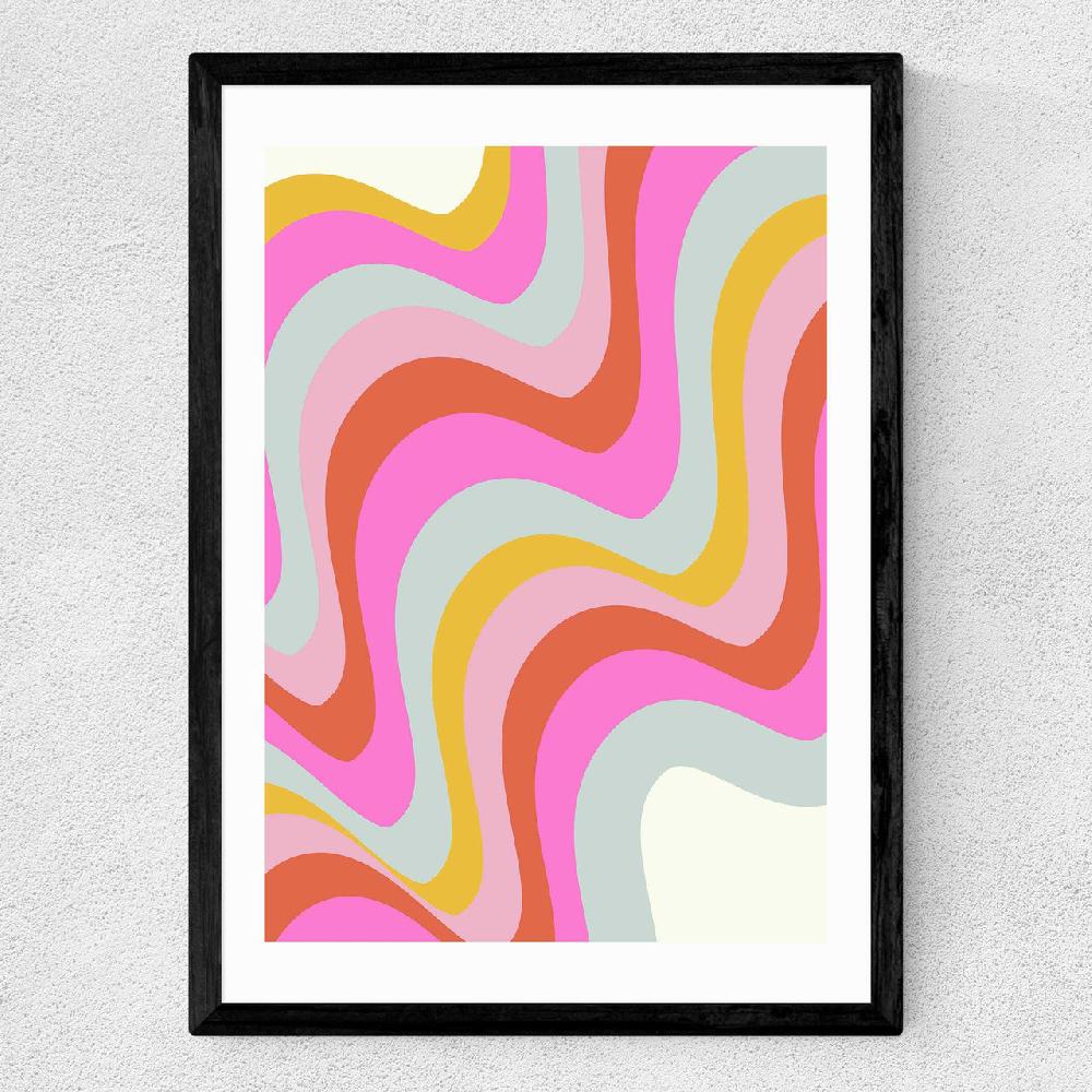 East End Prints 70s Abstract Candy Swirls