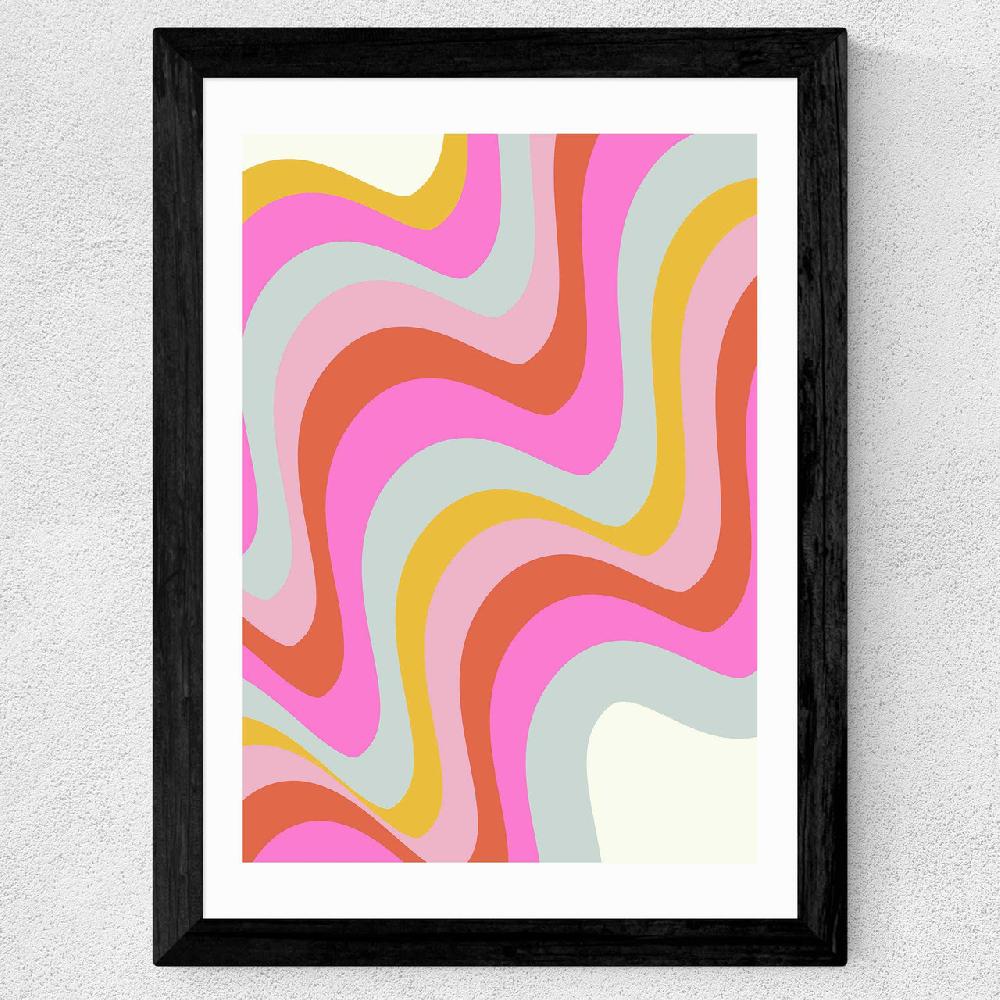 East End Prints 70s Abstract Candy Swirls