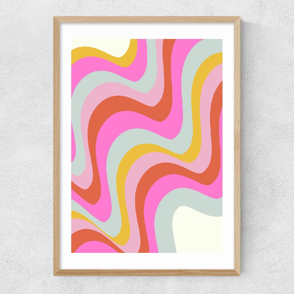 East End Prints 70s Abstract Candy Swirls