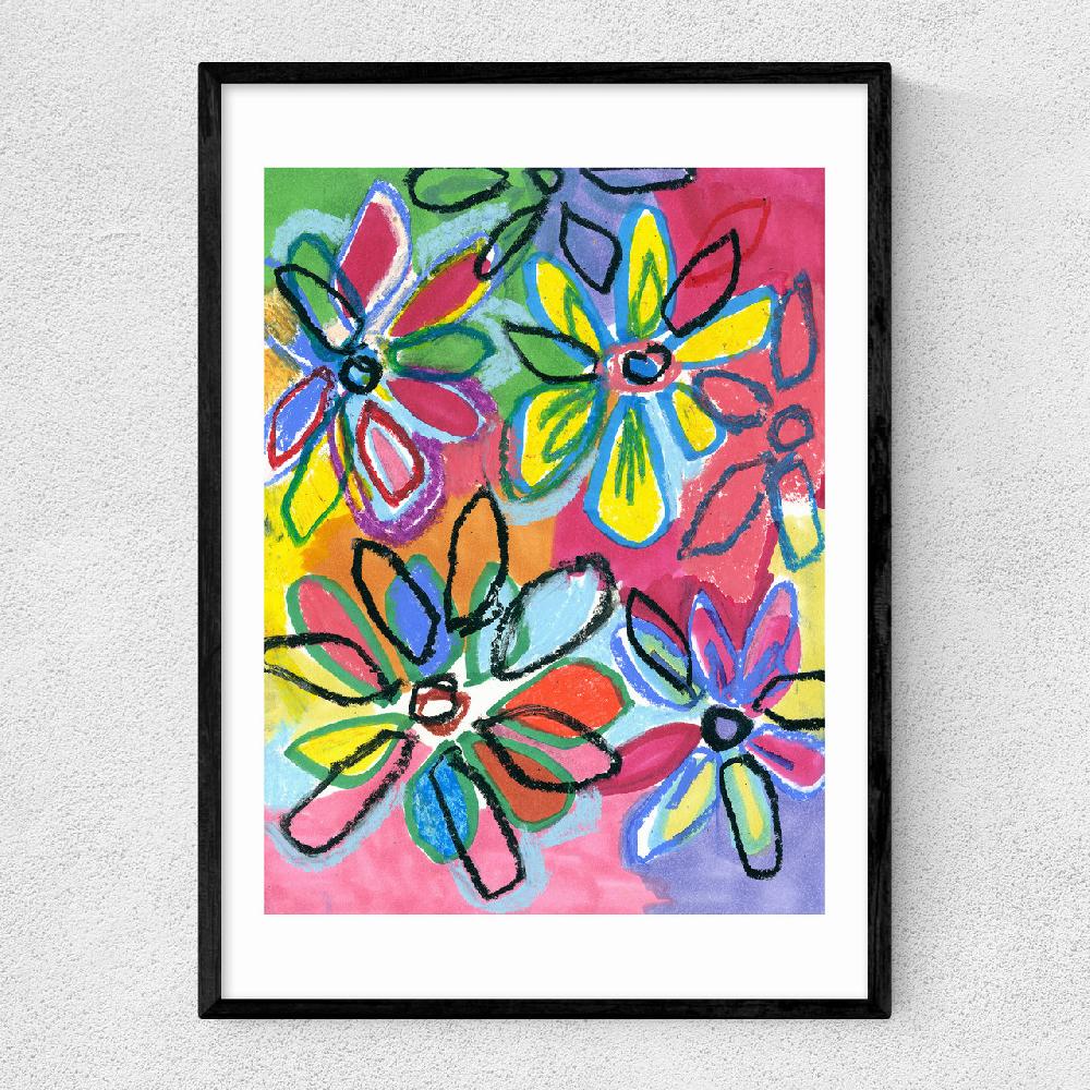 east end prints Abstract Bright Flowers