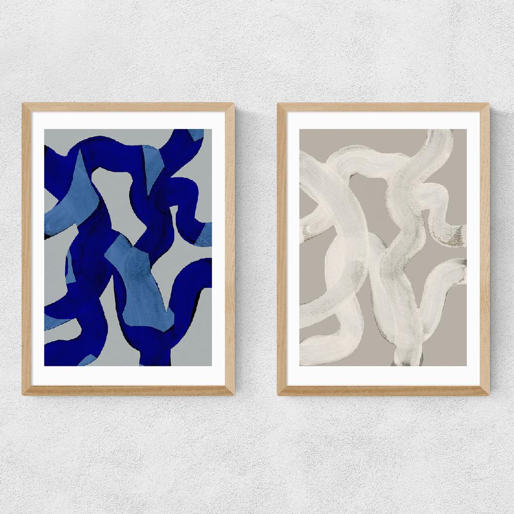 East End Prints Abstract Brush Strokes Set