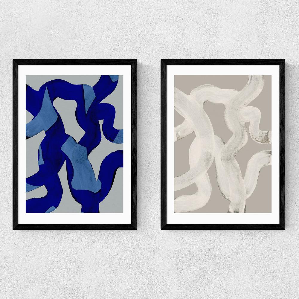 east end prints Abstract Brush Strokes Set