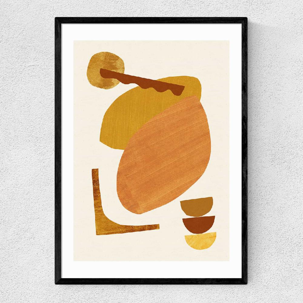 east end prints Abstract Collage With Warm Shapes