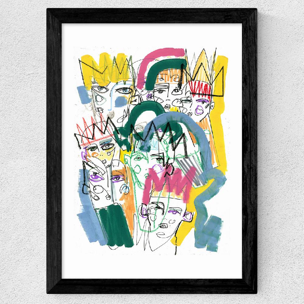 East End Prints Abstract Kings And Queens