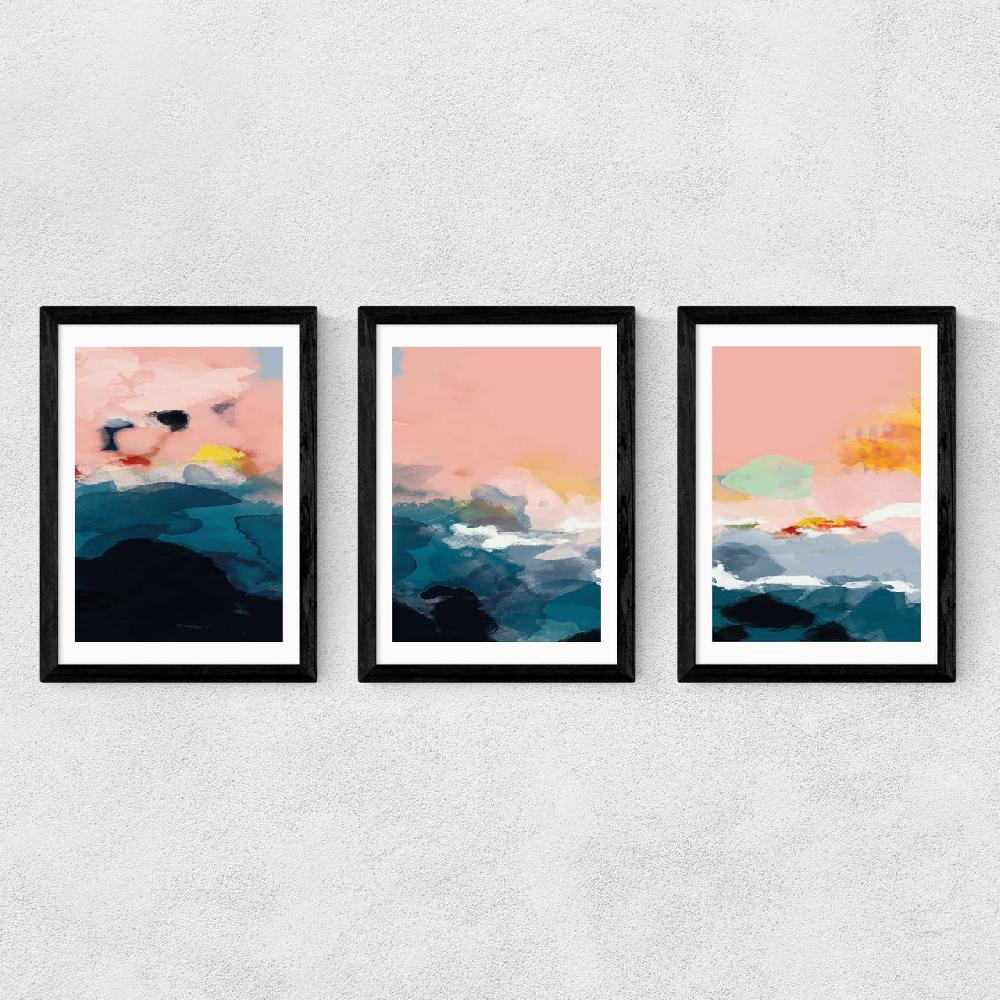 East End Prints Abstract Landscape Triptych