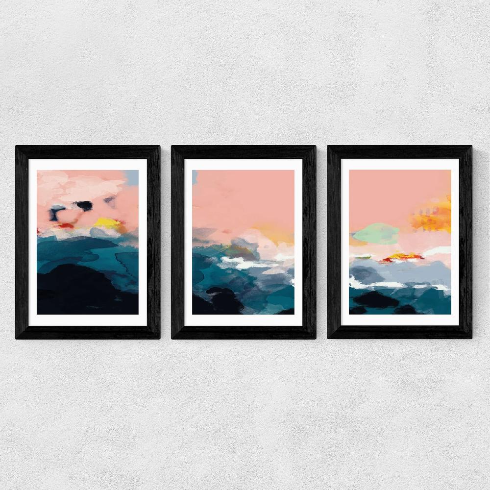 East End Prints Abstract Landscape Triptych