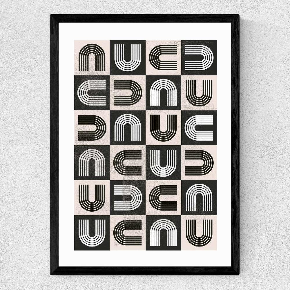 East End Prints Abstract Mid Century Rainbow