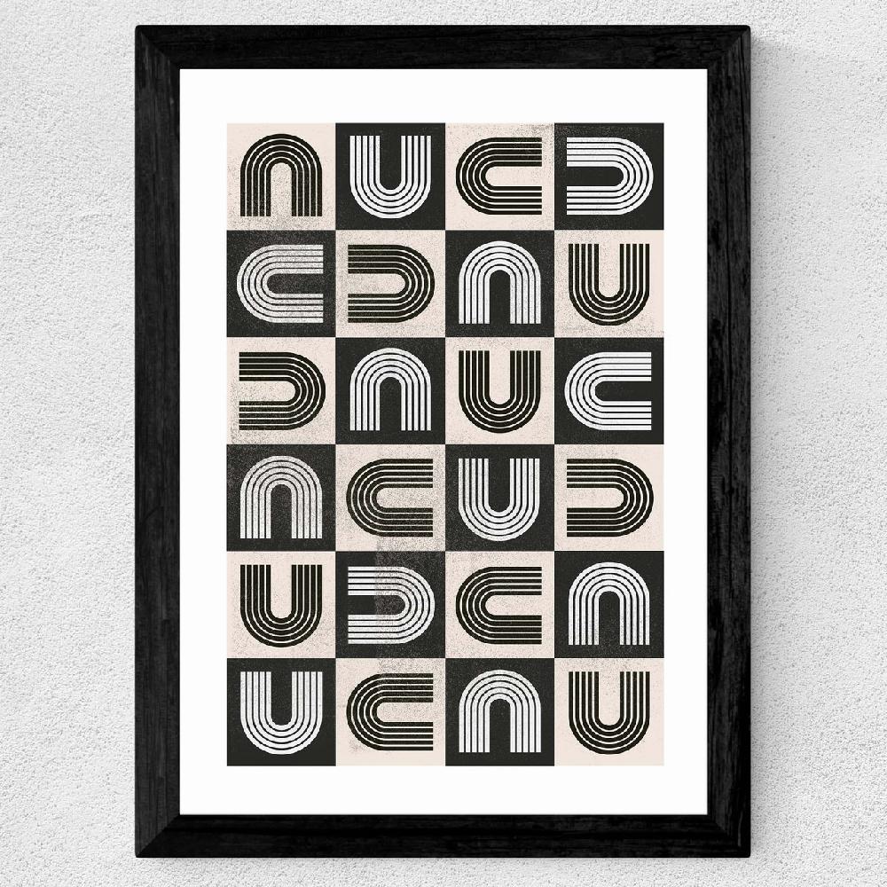 East End Prints Abstract Mid Century Rainbow