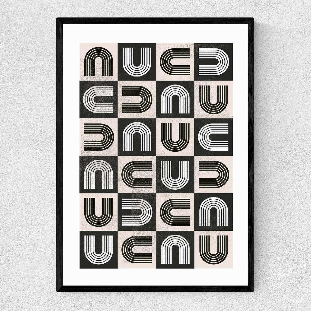 east end prints Abstract Mid Century Rainbow
