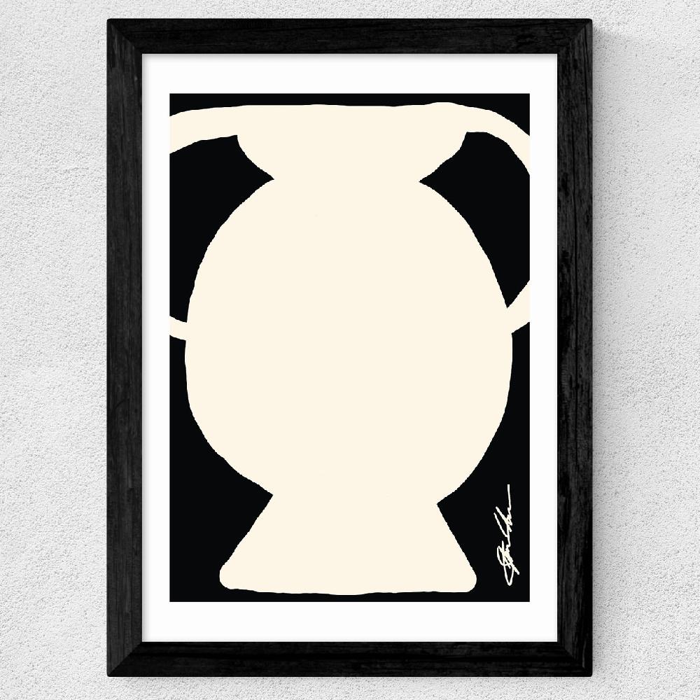 East End Prints Abstract Monochrome Vase I
