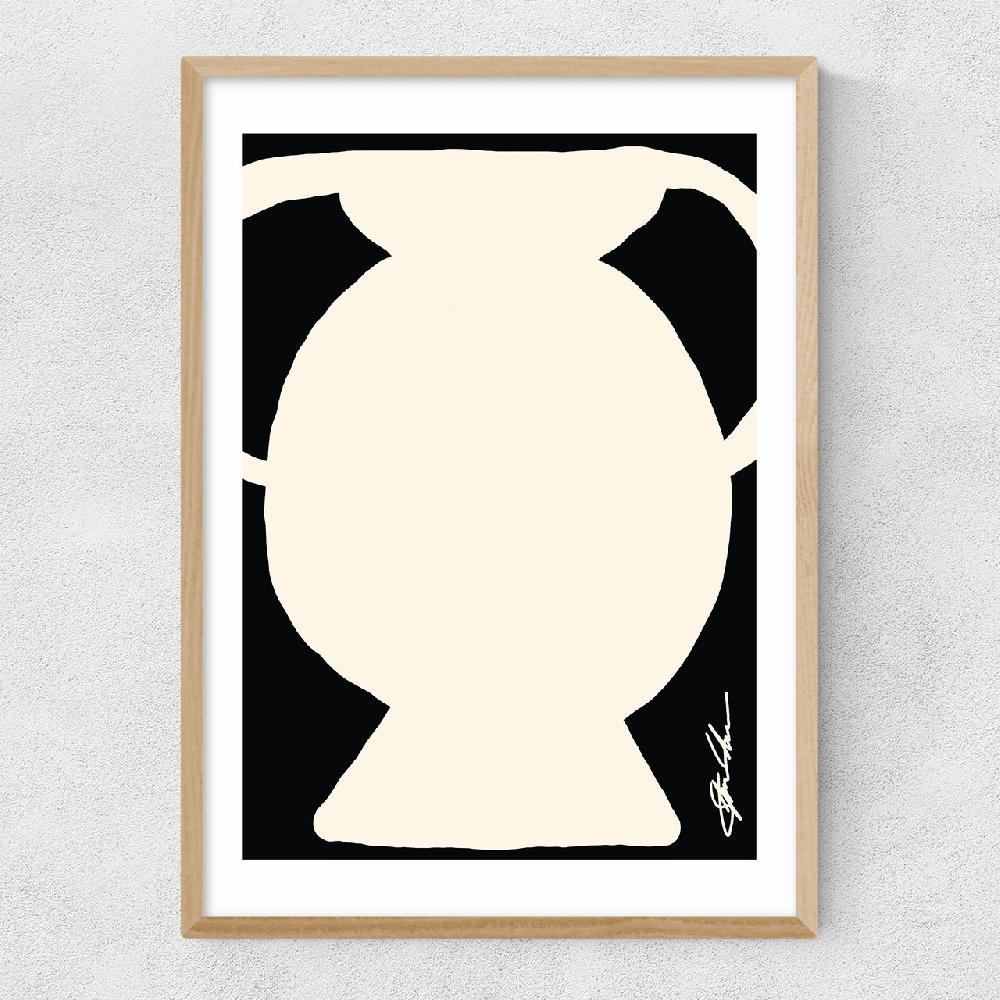 East End Prints Abstract Monochrome Vase I