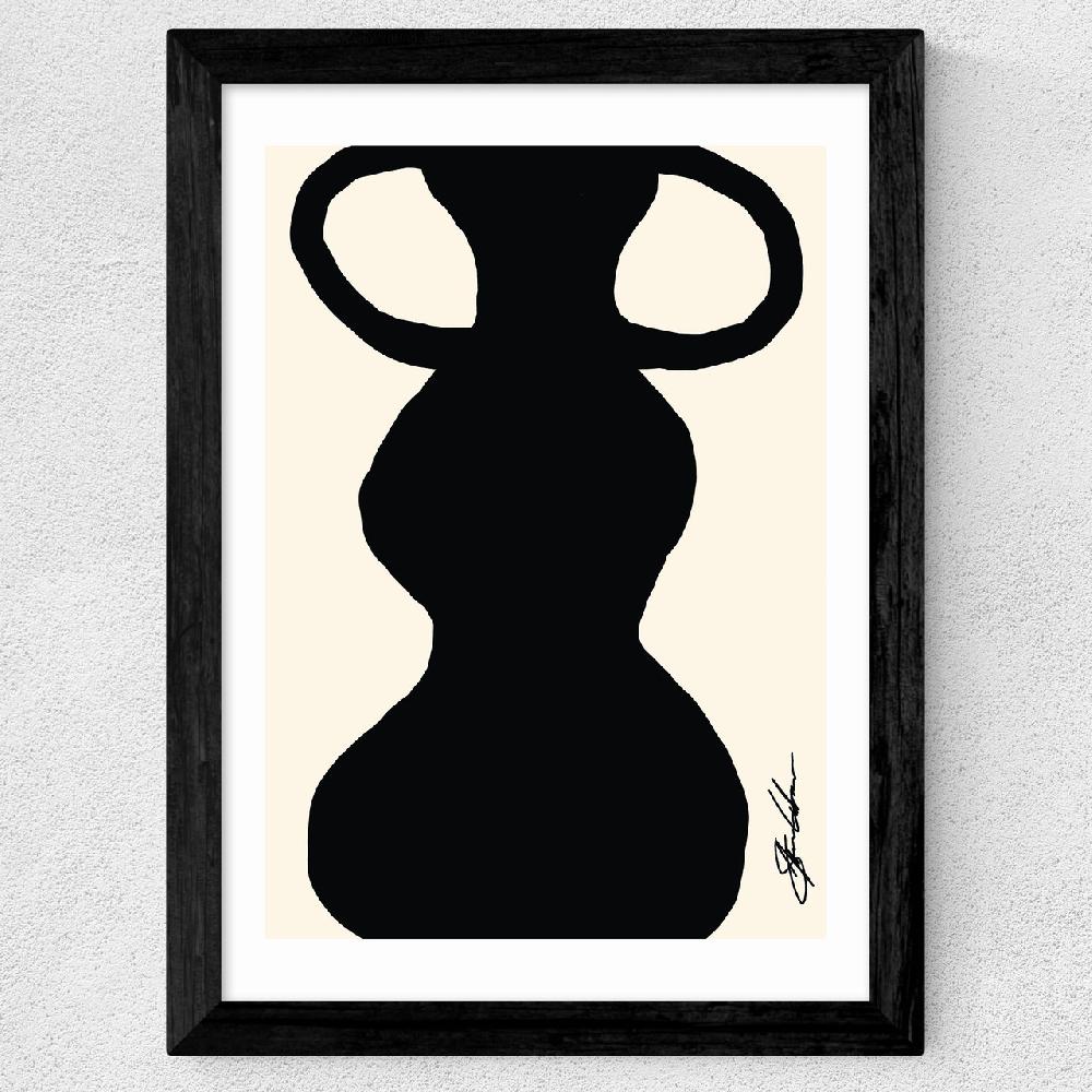East End Prints Abstract Monochrome Vase II
