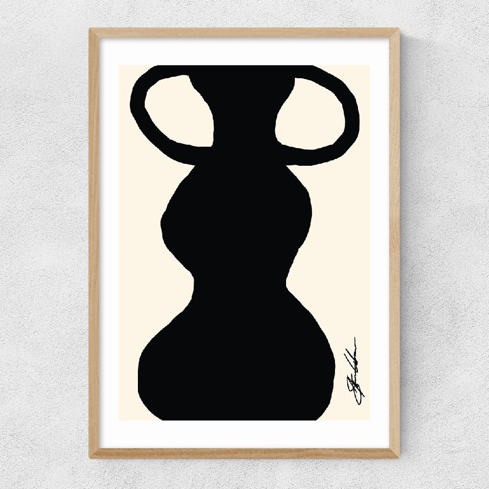 East End Prints Abstract Monochrome Vase II
