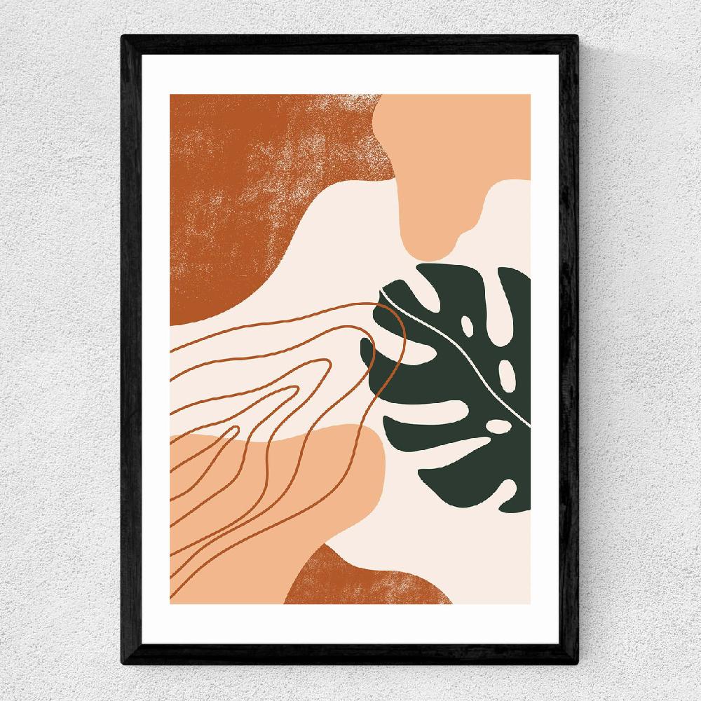 East End Prints Abstract Monstera