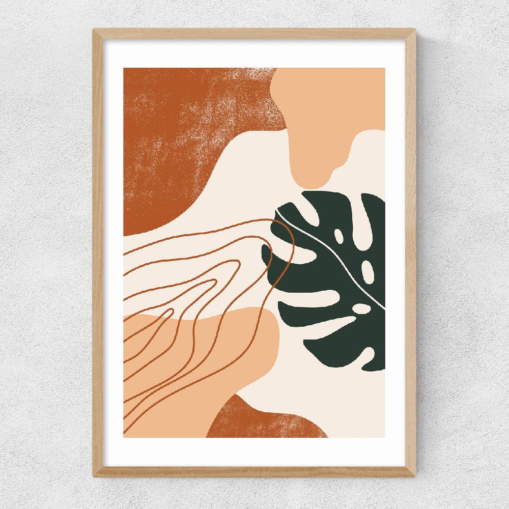 East End Prints Abstract Monstera