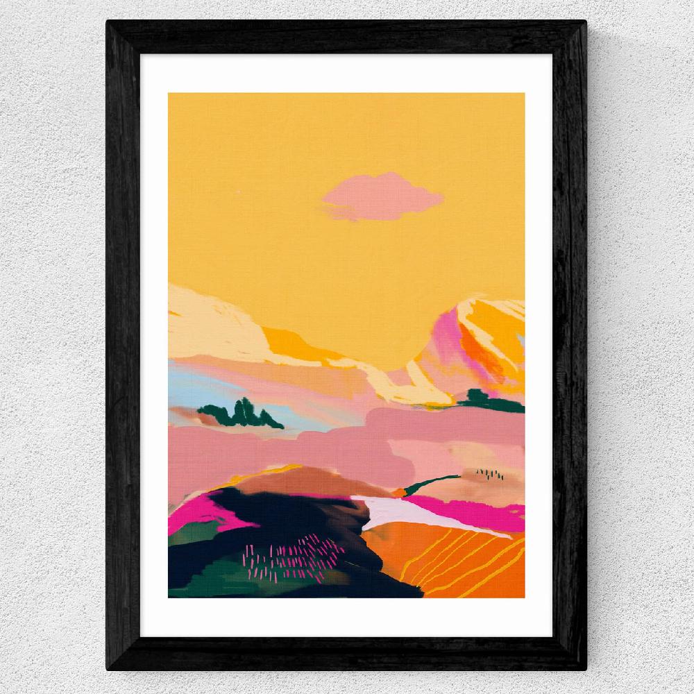 East End Prints Abstract Pink Dream Cloud