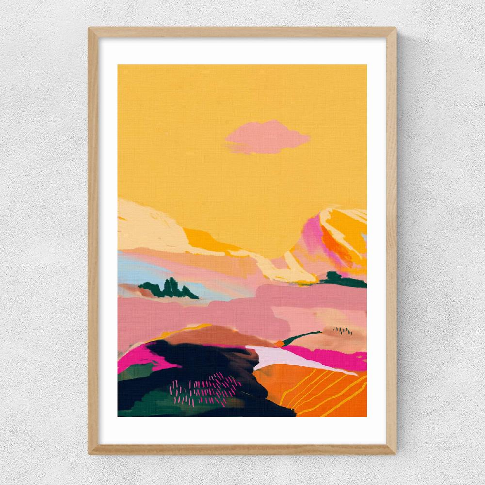 East End Prints Abstract Pink Dream Cloud