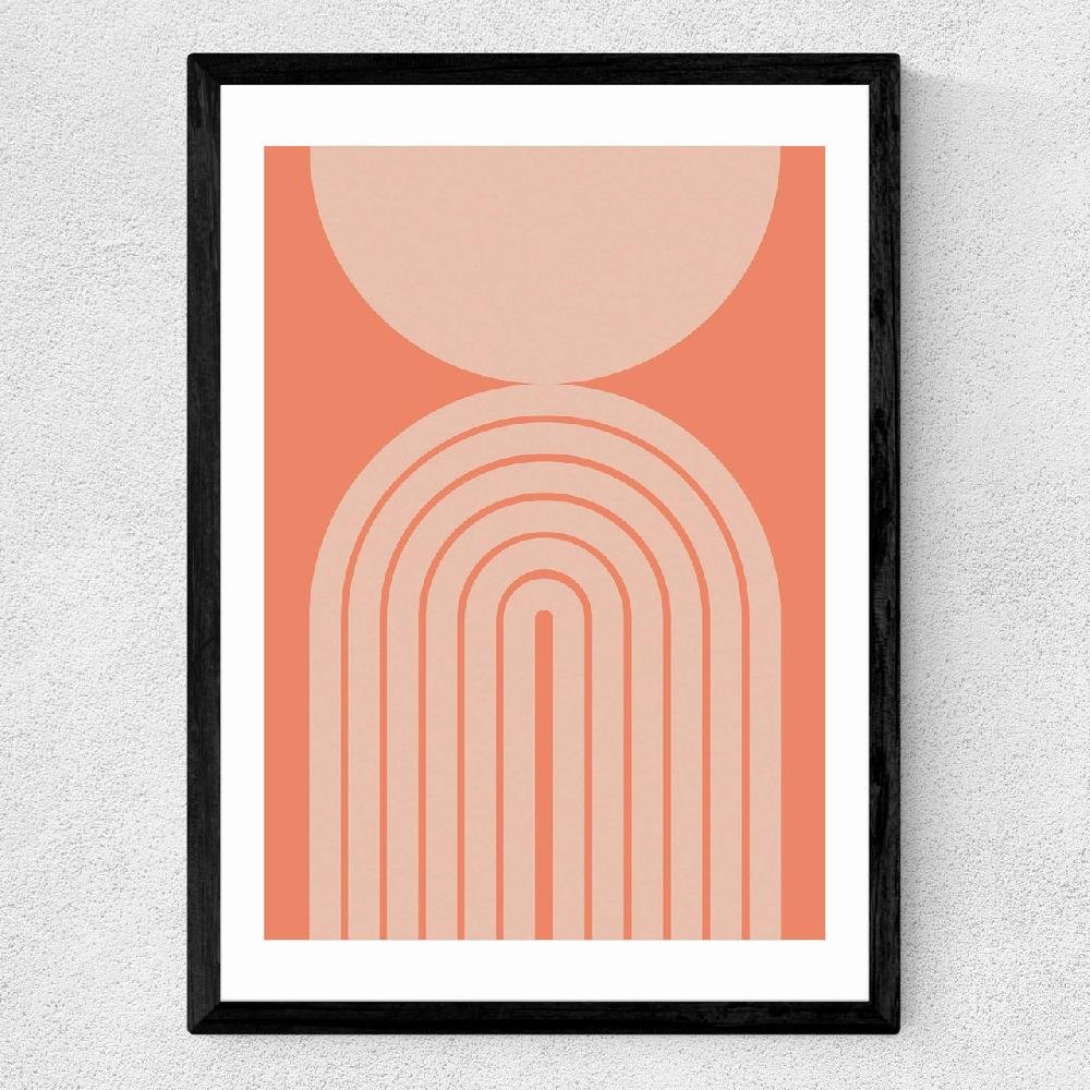 East End Prints Abstract Rainbow Circle Terracotta