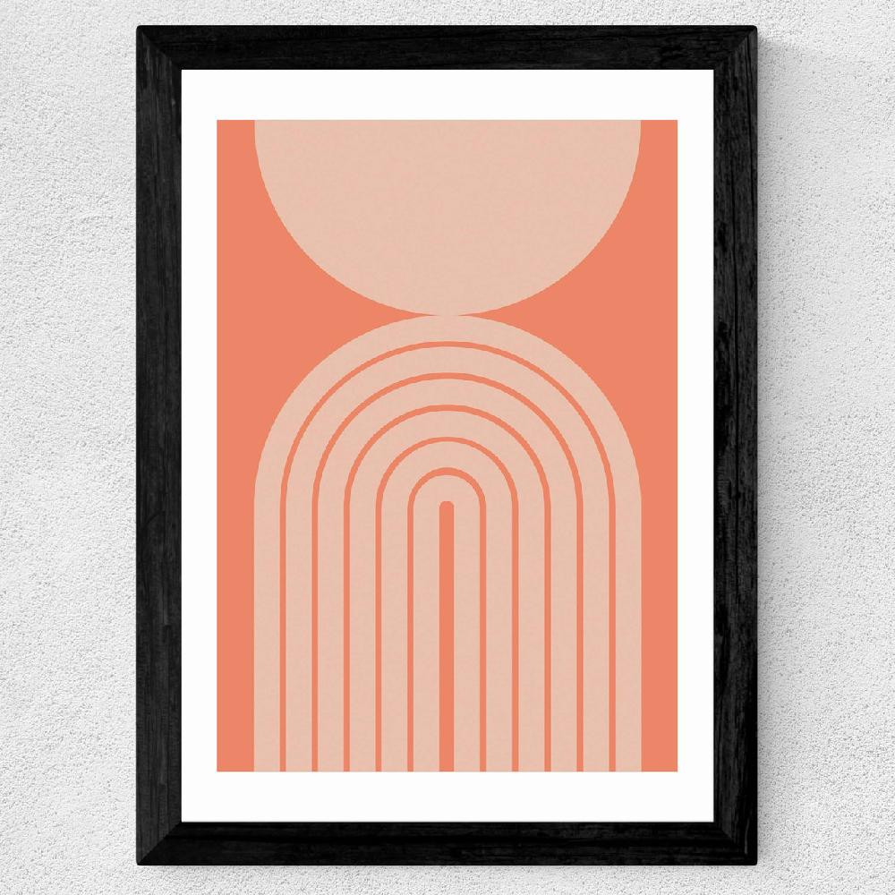 East End Prints Abstract Rainbow Circle Terracotta