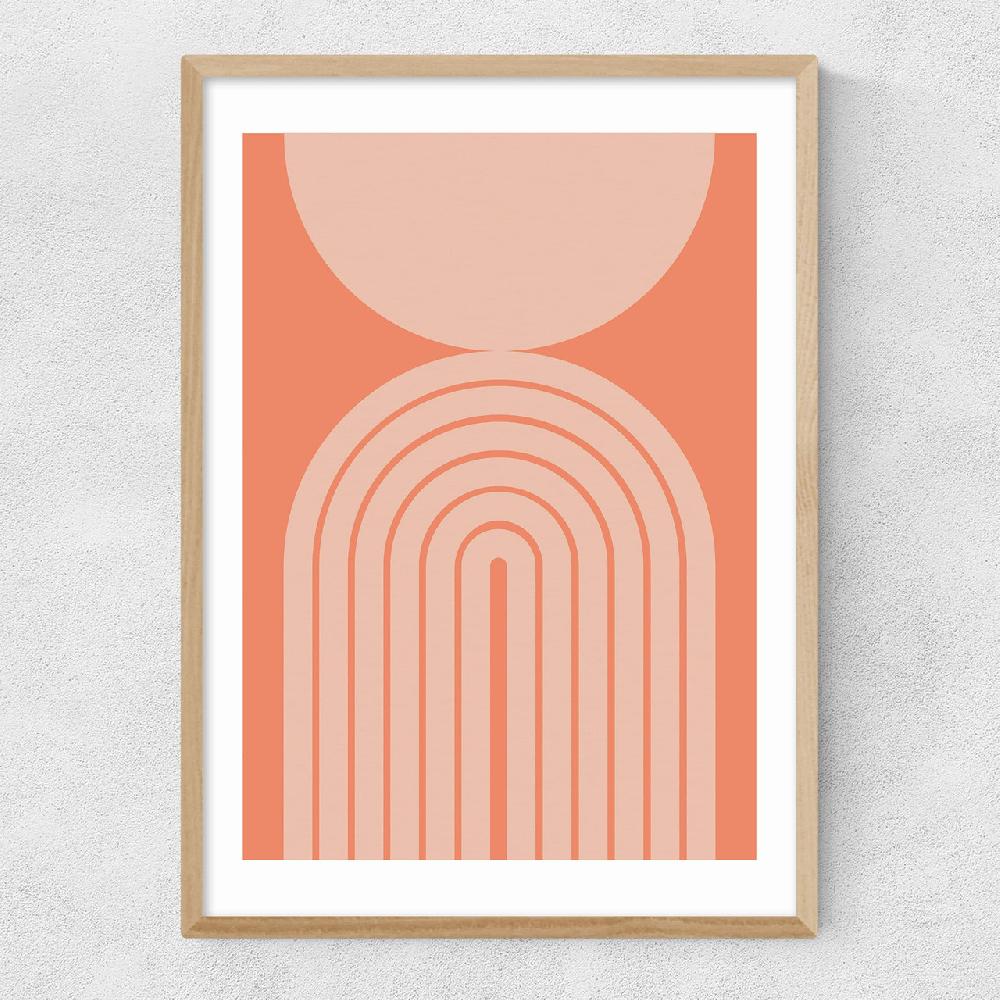 East End Prints Abstract Rainbow Circle Terracotta