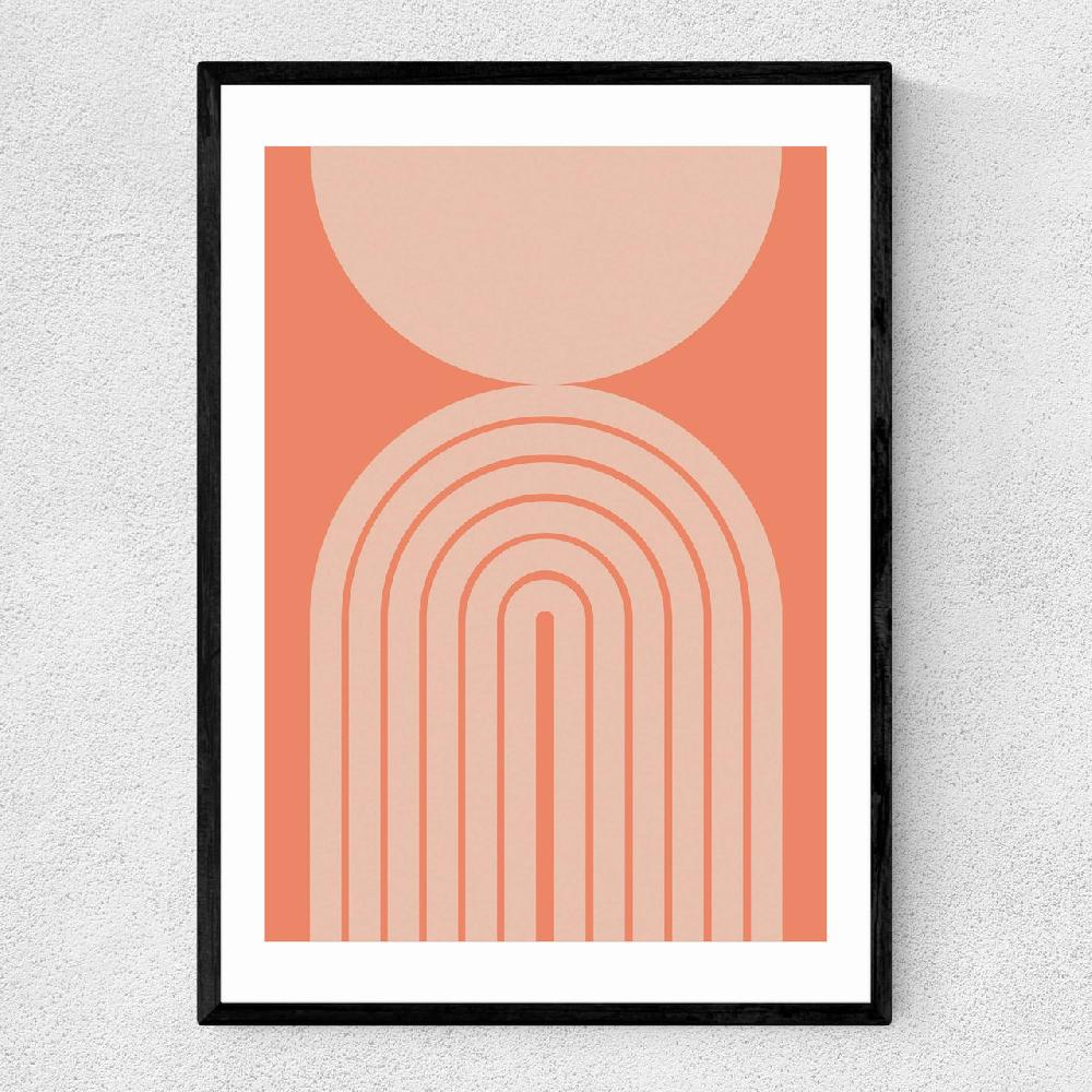 east end prints Abstract Rainbow Circle Terracotta