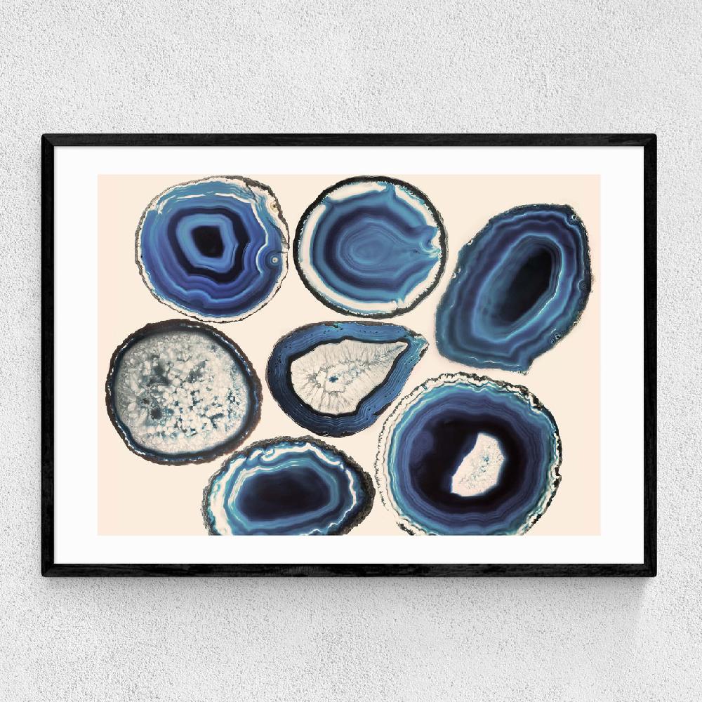 east end prints Agate Blue