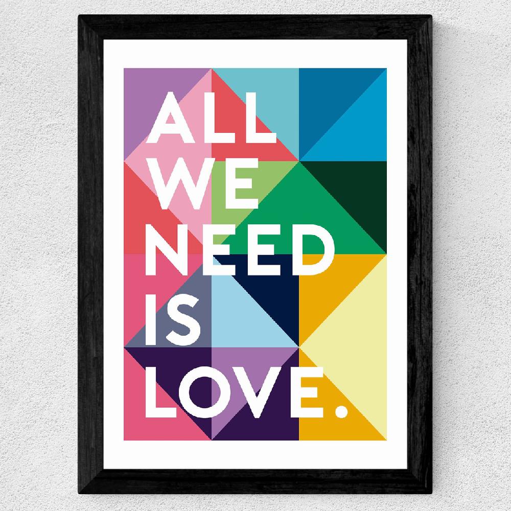 East End Prints All We Need Is Love