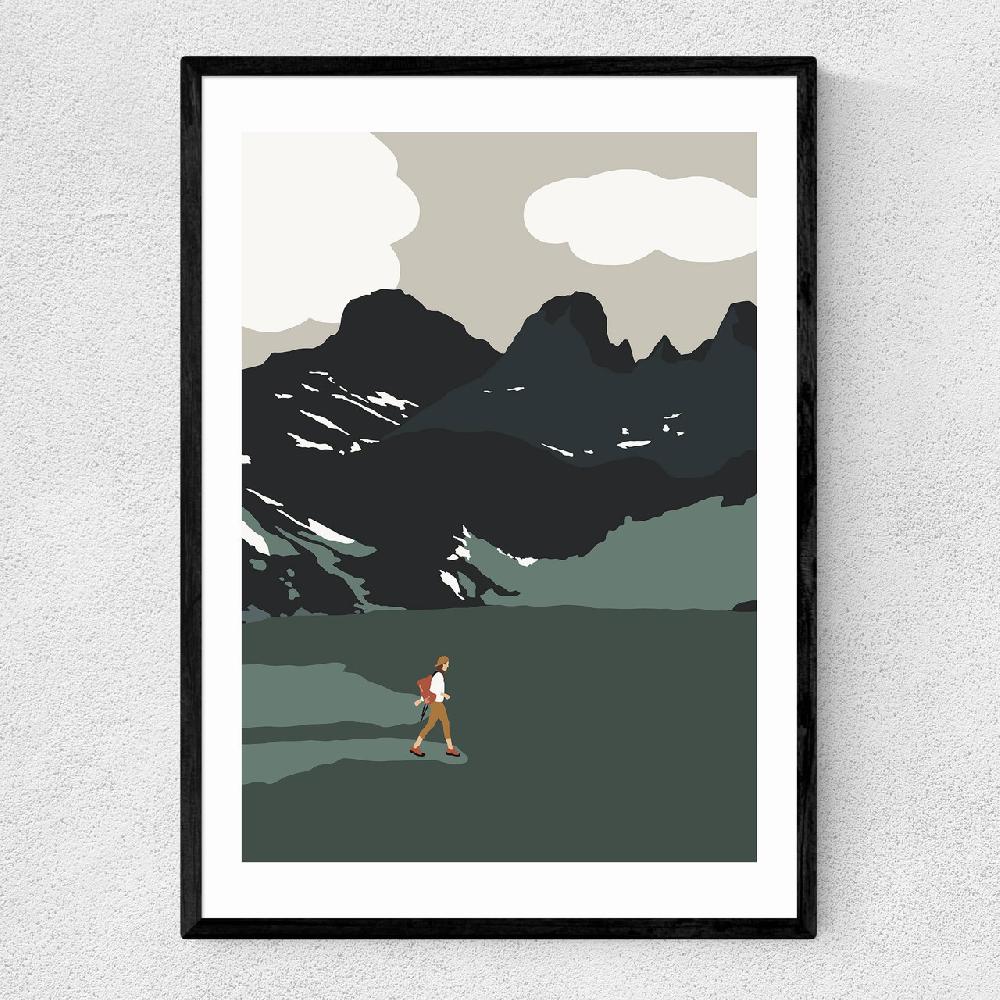 east end prints Alpine Tarn Hiker