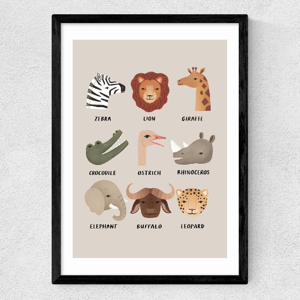 East End Prints Animal Safari In Stone