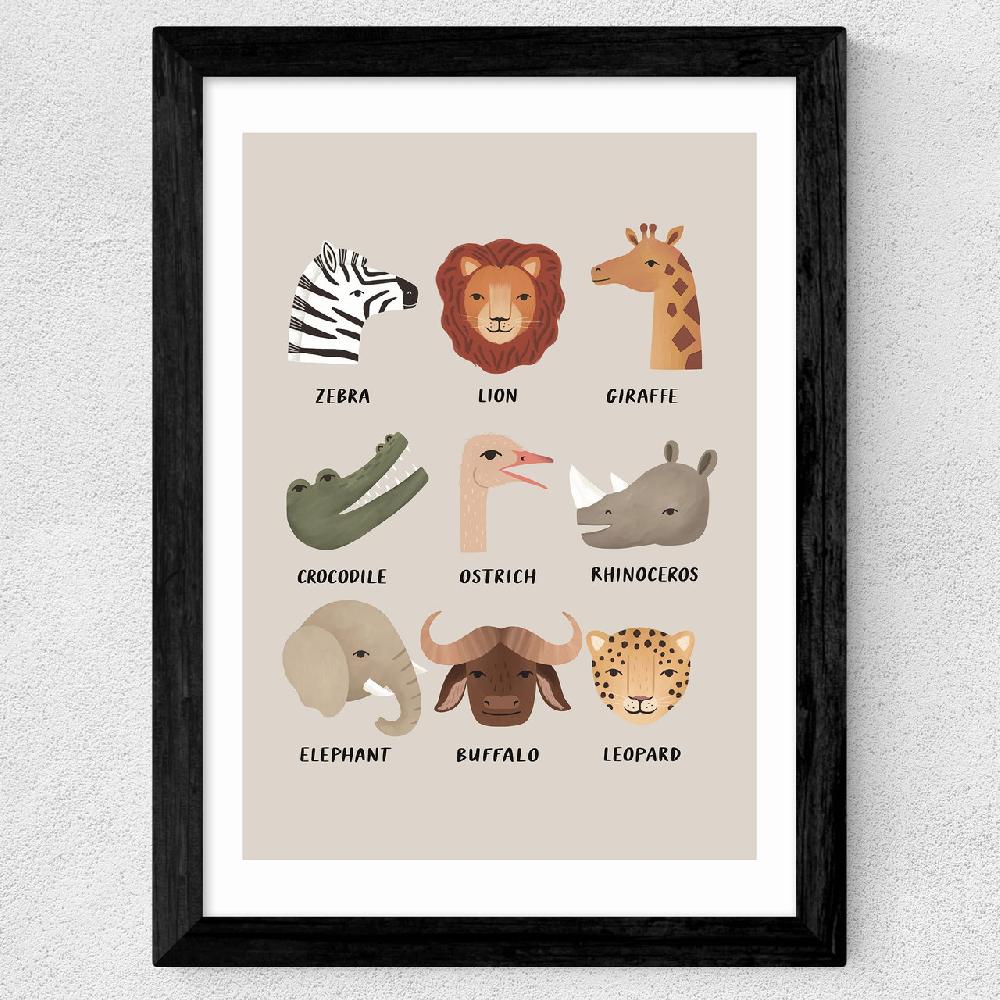 East End Prints Animal Safari In Stone