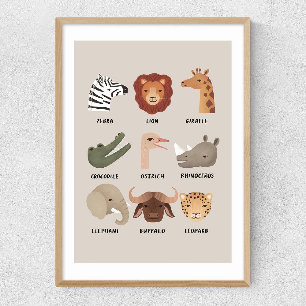 East End Prints Animal Safari In Stone