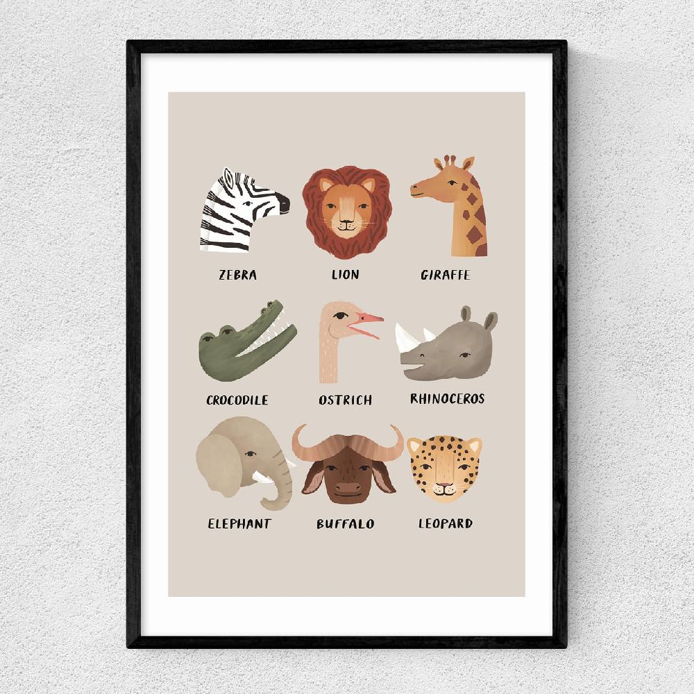 east end prints Animal Safari In Stone