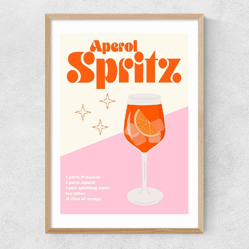 East End Prints Aperol Spritz Cocktail