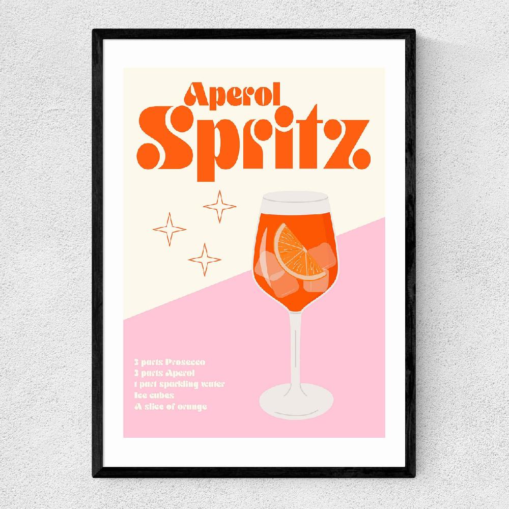 east end prints Aperol Spritz Cocktail