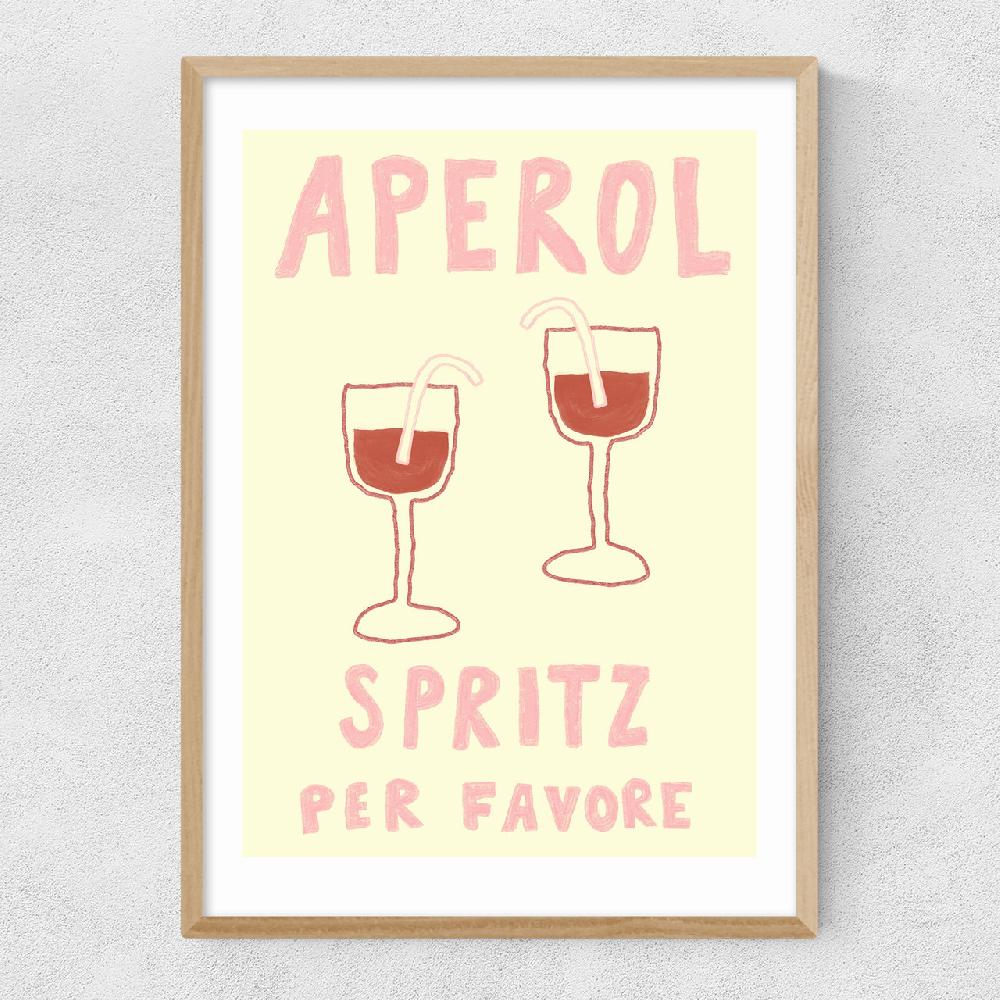 East End Prints Aperol Spritz Per Favore