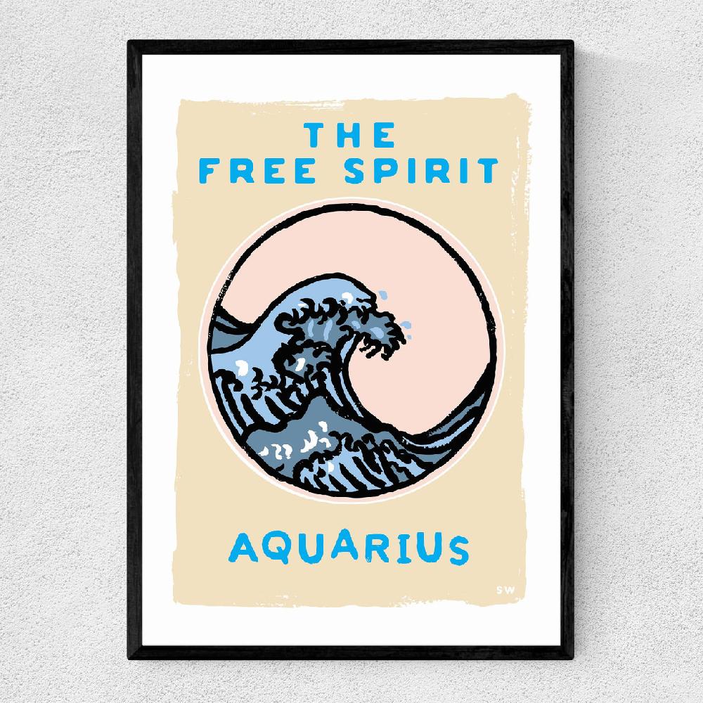 east end prints Aquarius - The Free Spirit