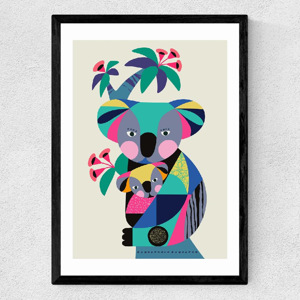 East End Prints Baby Koala With Mom