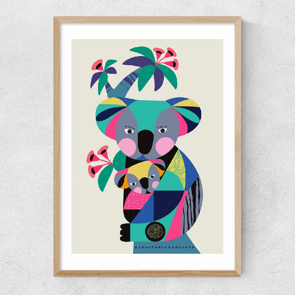 East End Prints Baby Koala With Mom