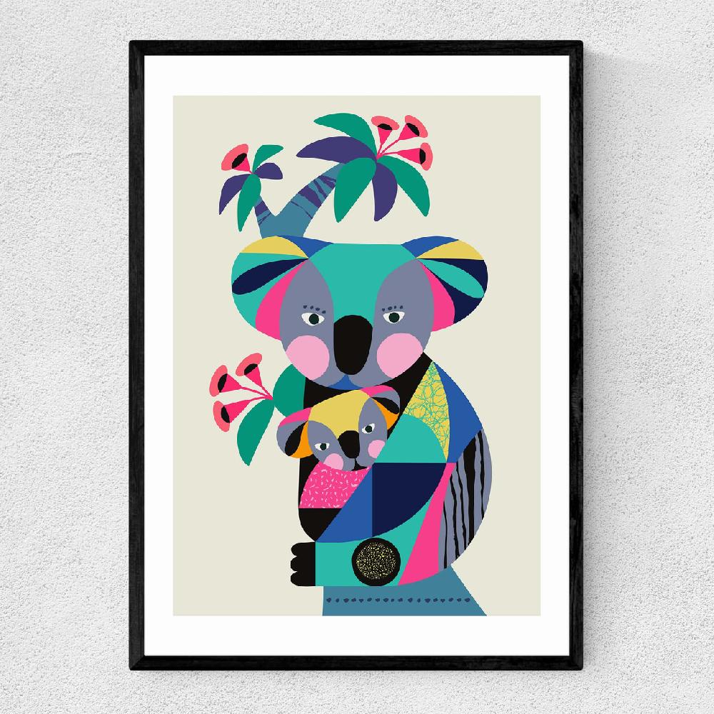 east end prints Baby Koala With Mom