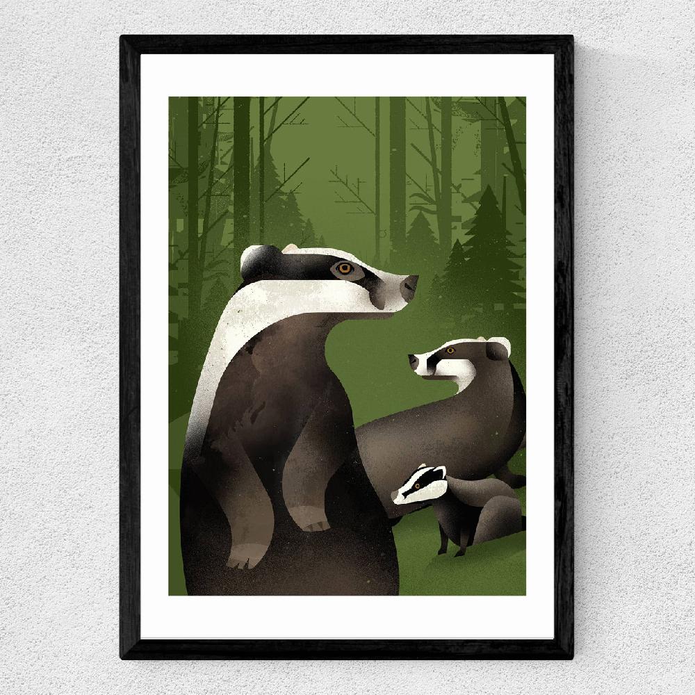 East End Prints Badgers By Dieter Braun