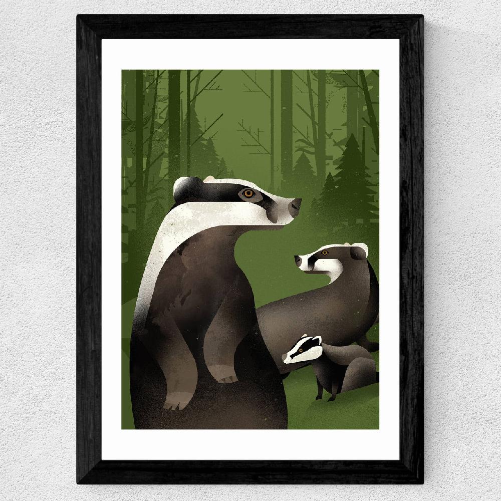 East End Prints Badgers By Dieter Braun