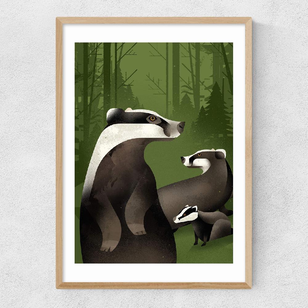 East End Prints Badgers By Dieter Braun