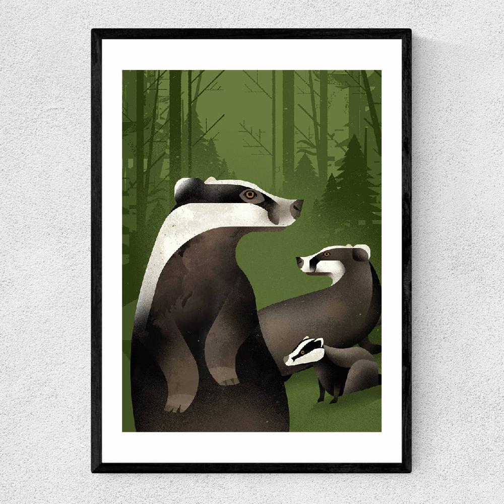 east end prints Badgers by Dieter Braun